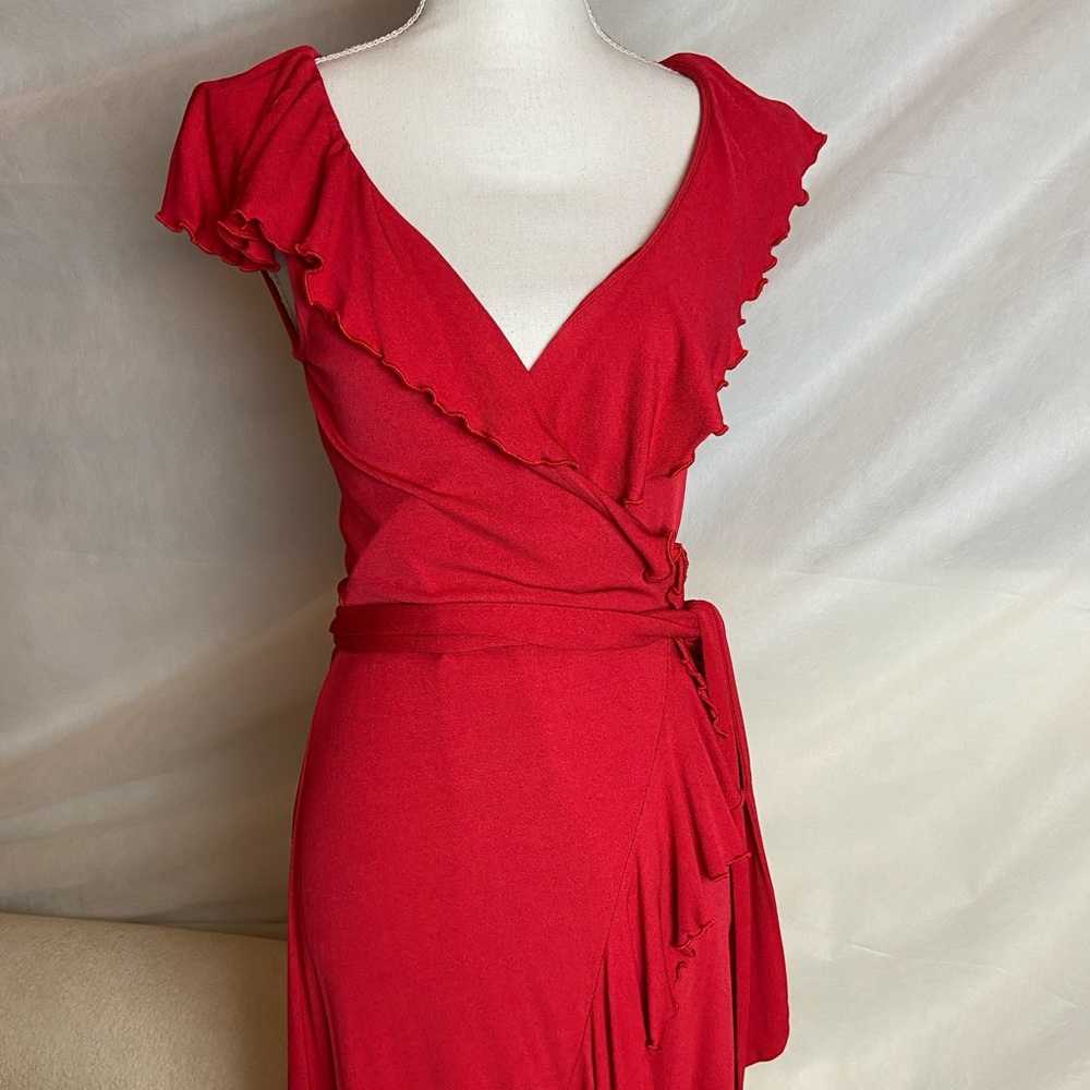 Diane von Furstenberg Red Malloricita Wrap Dress 0